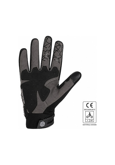 Ebakbak Motosiklet Eldiveni Full Koruma Ayarlanabilir Bilek Bantı Deri Microfiber Kumaş Motor Eldiven Black