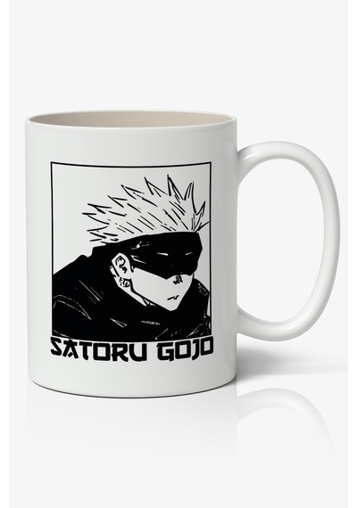 Jujutsu Kaisen Satoru Gojo Temalı Baskılı Kişiye Özel Kupa Bardak - Sevgiliye Arkadaşa Hediye Beyaz