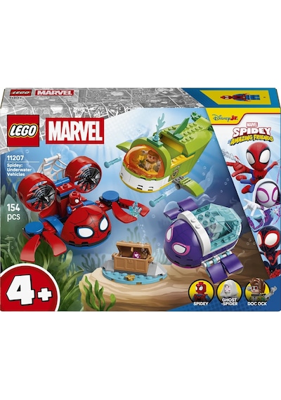 LEGO® Marvel Spidey Ve Arkadaşları Spidey: Su Altı Araçları 11207 -4 Yaş ve Üzeri Çocuklar için Yaratıcı Oyuncak Yapım Seti (154P)