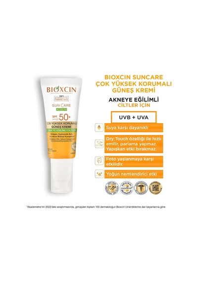Sun Care Akneye Eğilimli Ciltler İçin Güneş Kremi 50 Spf - Akne, Dry Touch, Mat 50 Ml