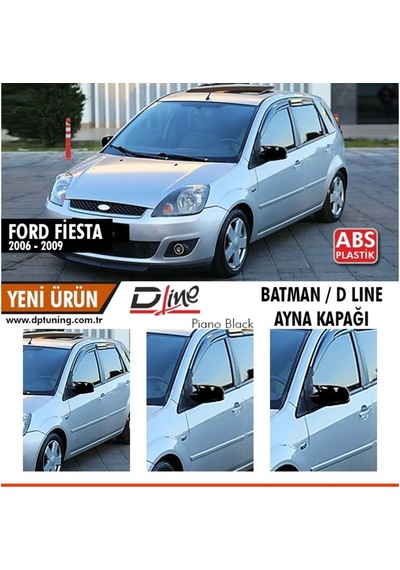 Fiesta 2006-2009 Yarasa Ayna Kapağı Plastik Parlak Siyah