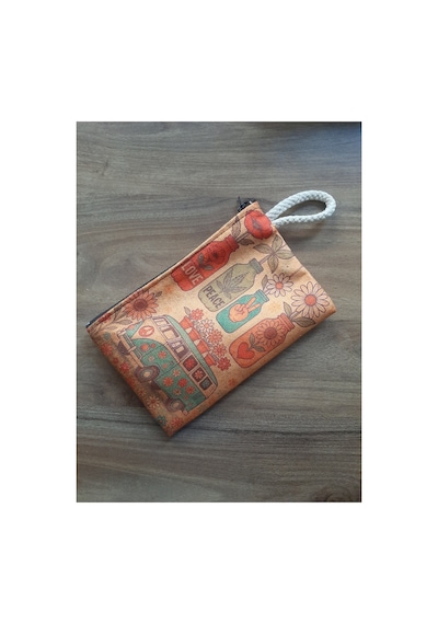 Owl Bag Love And Peace Retro Desenli Tasarım Cüzdan Kalemlik Çanta Düzenleyici Diğer