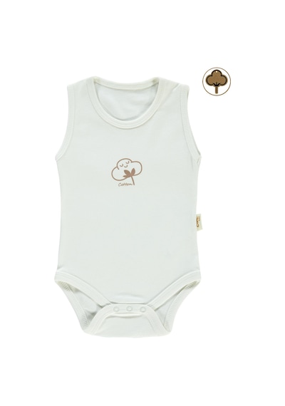 Civil Baby Bebek Organik Çıtçıtlı Badi 0-18 Ay Ekru