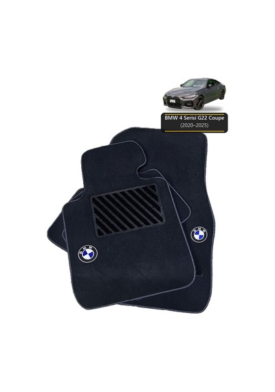 Oto Halı Paspas Bmw 4 Serisi G22 2020-2025 Coupe Uyumlu M Sport Kaymaz & Şık Tasarım - Tasarım 11
