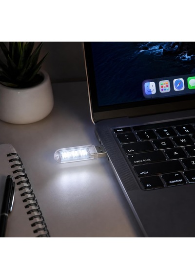 Flash Disk Görünümlü 2'li Usb Mini Led Gece Lambası Beyaz Işık Tak Çalıştır
