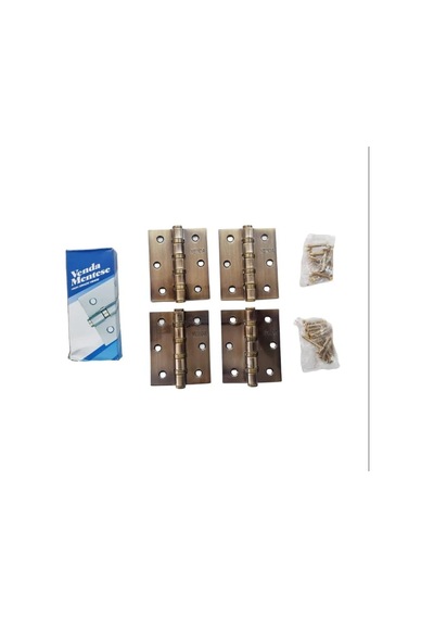 Kapı Menteşesi Venda Antik Sarı Menteşe 3x2.5x2.5x7.5 4 Adet Diğer