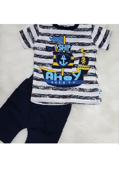 Candysbebe Kaptan 2 Li Bebek Takımı Çok Renkli