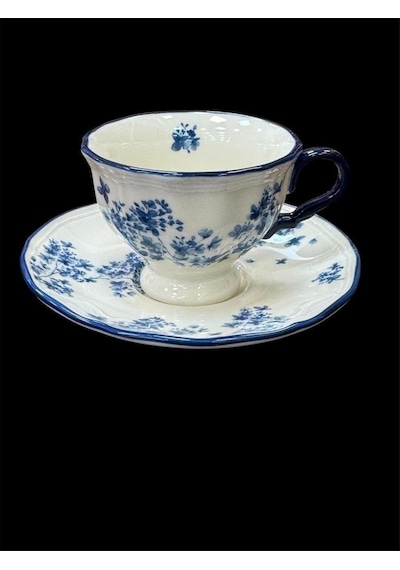 Acar Vintage Garden 6'lı Porselen Kahve Fincan Takımı Chr-09552 Mavi