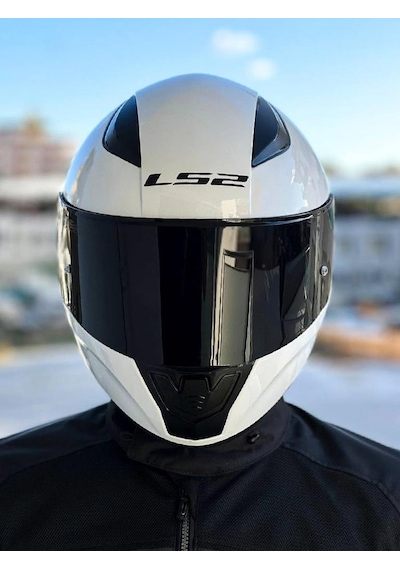 LS2 Rapid 2 Siyah Vizörlü Beyaz Kask