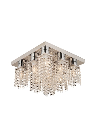Peter 9Lu Krom  Kristalli, Taşlı Modern Tasarım Kristal Salon Avize