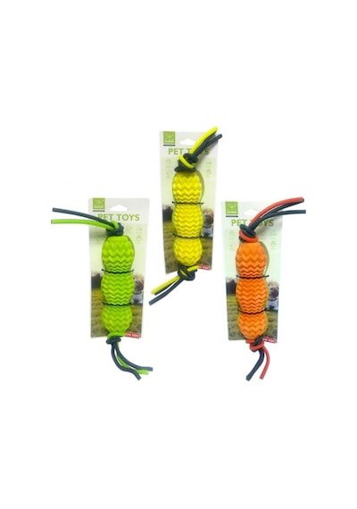 Nunbell 36.5 CM Köpüklü Fıstık Şekilli Plastik Köpek Oyuncağı Çok Renkli