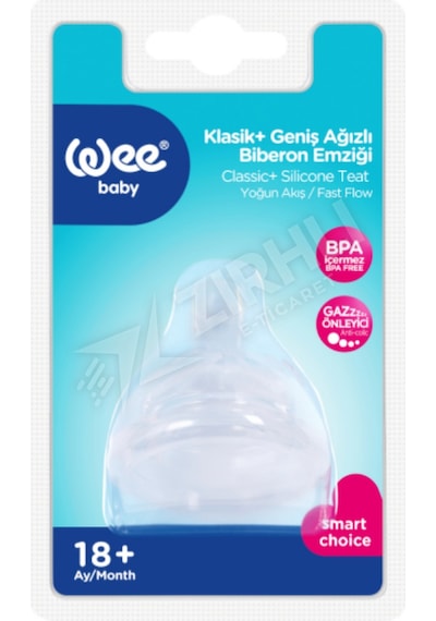 2 Adet Wee Baby Yoğun Akış Geniş Ağızlı Biberon Emziği No:3
