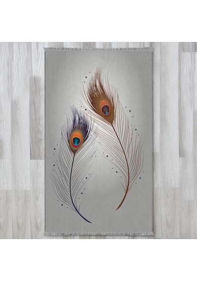 Evaşk Namazlık Dokuma Halı Kaymaz Muslumana Seccade 80 x 130 GRİ EVAŞK406B80