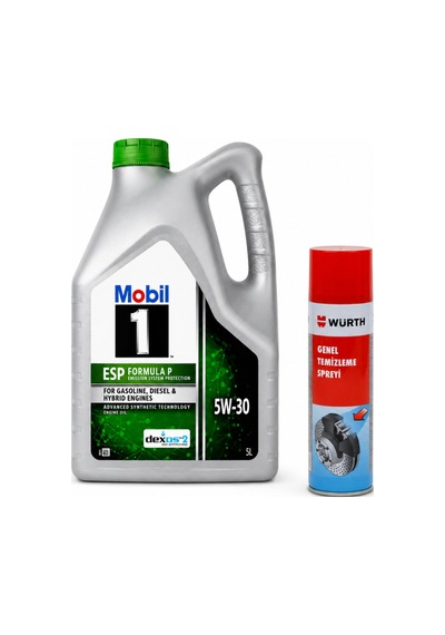 Mobil 1 ESP Formula P Dexos2 DPF 5W-30 Motor Yağı 5 L + Würth Balata Spreyi 500 ML