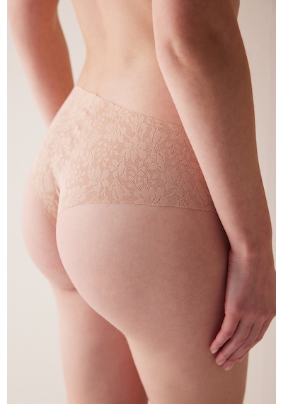 Penti İzbırakmaz Invisible Laser Cut Lacy Cheeky Dantel Bej Hipster Külot Plqved0224ıy-bg40 Bej