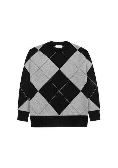 Styleboom X Peraluna Oxford Pullover Bisiklet Yaka Baklava Desen Kadın Triko Kazak - Siyah-siyah Siyah Styleboom X Peraluna Oxford Pullover Bisiklet Yaka Baklava Desen Kadın Triko Kazak - Siyah-siyah Siyah