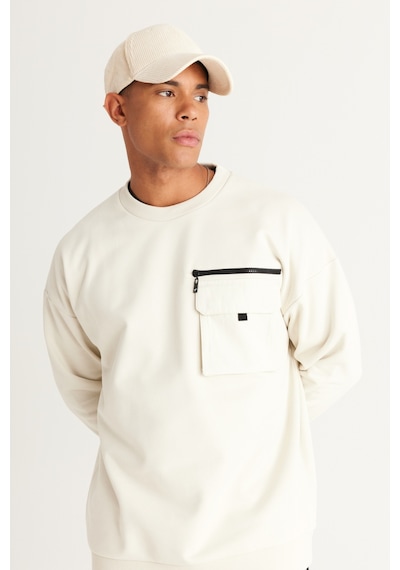 AC&Co / Altınyıldız Classics Erkek Bej Oversize Bol Kesim Bisiklet Yaka %100 Pamuk Sweatshirt Bej AC&Co / Altınyıldız Classics Erkek Bej Oversize Bol Kesim Bisiklet Yaka %100 Pamuk Sweatshirt Bej