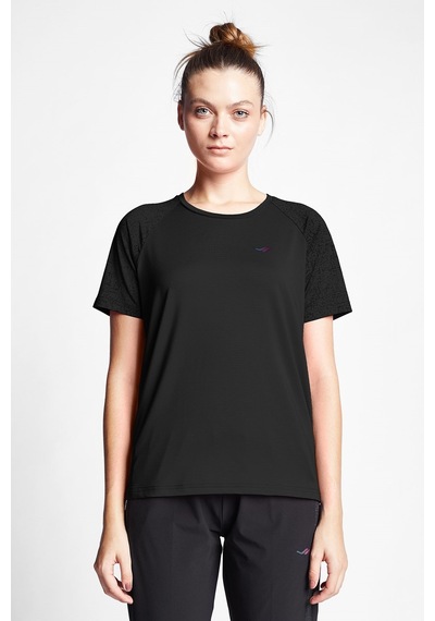 Lescon Kadın Koşu Kısa Kollu T-shirt 24b-2015 Siyah