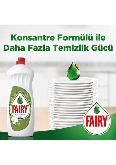 Fairy Elma Kokulu Sıvı Bulaşık Deterjanı 3 x 1500 ML