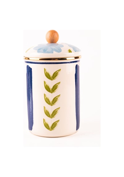Bloom Emaye Kapsül Kavanozu / Çok Amaçlı Kavanoz 17 Cm Bej