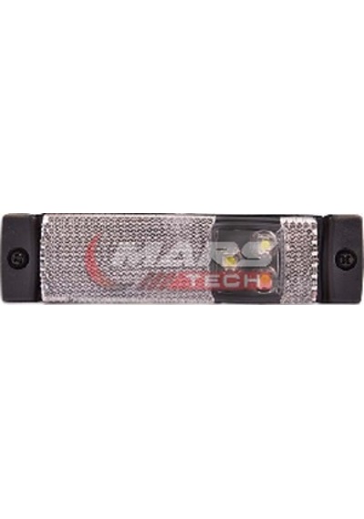 Unıversal Ön İşaret Lambası-24v Braketsiz Beyaz 3 Ledli Dikdörtgen - Mars-720310