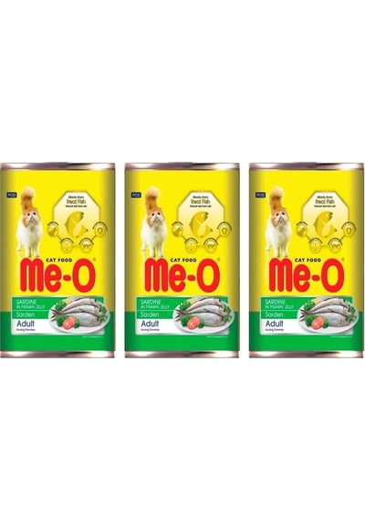 Me-o Sardalyalı Karides Soslu Kedi Konservesi 400 Gr 3 Adet