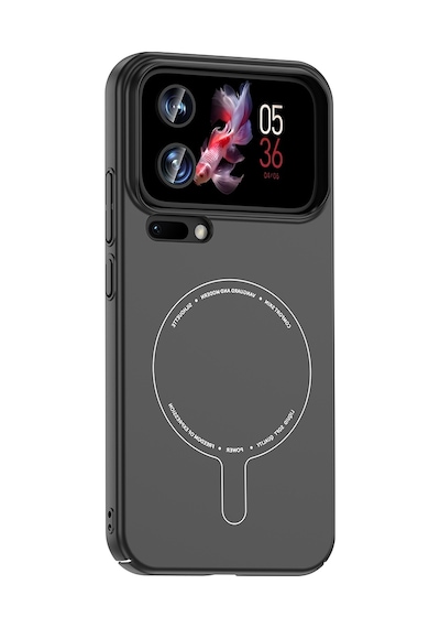 Adige Xiaomi 17 Pro Max Kılıf Elio Kablosuz Şrj Özellikli Kamera Korumalı Sert Pc Siyah