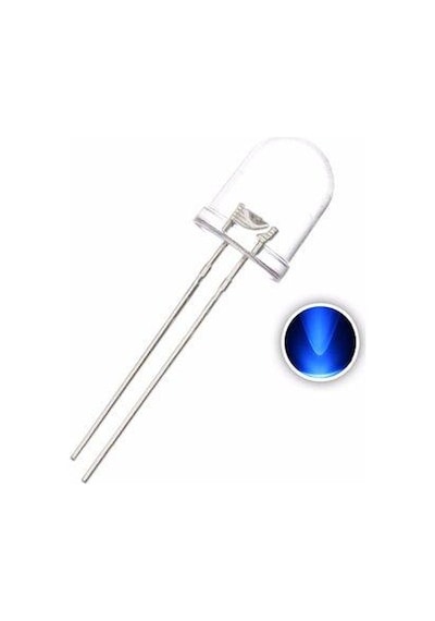 10Mm Şeffaf Mavi Led - 10 Adet
