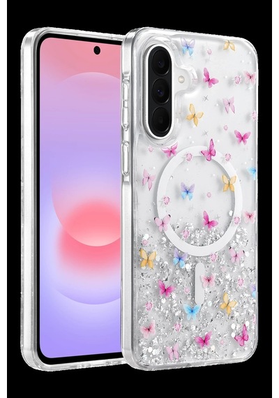 Onegif Samsung Galaxy A57 5g Uyumlu Misk Simli Magsafe Kapak - Desen 4