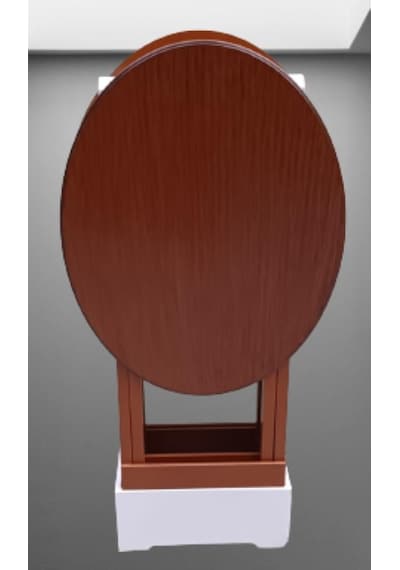 Çanta Zigon Sehpa Oval Model İkili Takım Ahşap Mdf Ceviz Renk Uyumu El Yapımı