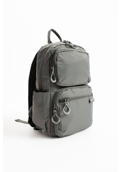 Özer-6032 Sanmorris Unisex Suya Dayanıklı Paraşüt Kumaş 5 Bölmeli Laptop Bölmeli Seyahat Ve Okul Çantası Gri - Koyu Gri