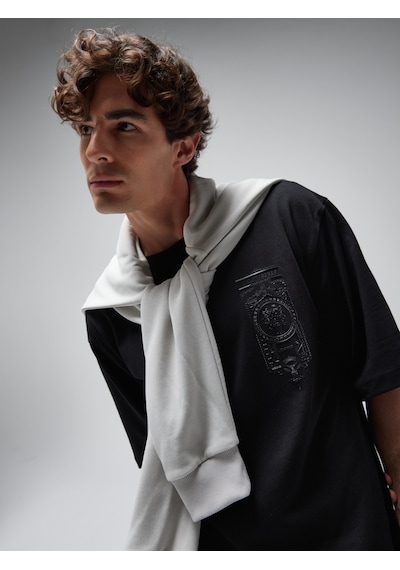 Gsstore X Midground Erkek Basic T-shirt E251228 Siyah Gsstore X Midground Erkek Basic T-shirt E251228 Siyah