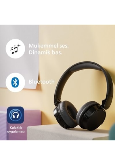 Dinamik Bas Özellikli Kablosuz Kulak Üstü Kulaklık, 25 Saat Oynatma
