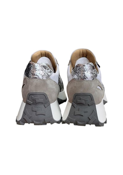 Beyaz Hakiki Deri Vizon Garnili Comfort Taban Bağcıklı Sneaker Beyaz