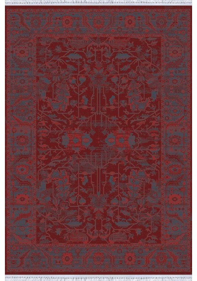 Bordo Yöresel Dokuma Pamuk Tabanlı Kaymaz Kilim Klm350