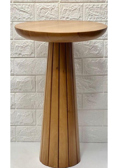 Simillo Wood Wooden 3 Lü Set Fitilli Mantar Yan Sehpa Modern Koyu Ceviz Renkli Fiskos Koyu Ceviz
