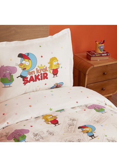 Karaca Home X Kral Şakir En Kral Şakir Tek Kişilik Nevresim Takımı Renkli