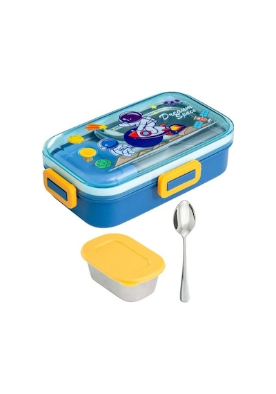 Akıllıelma-lunch Box Beslenme Kabı Çelik İthal Enjoy Mavi K.2537 92553 0237 Mavi