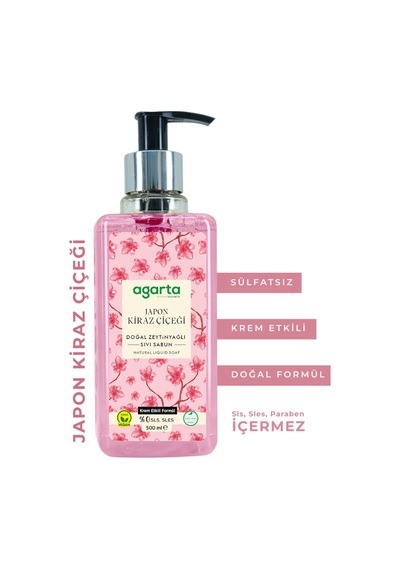 Agarta Doğal 500 ML Japon Kiraz Çiçeği Sıvı  Sabun