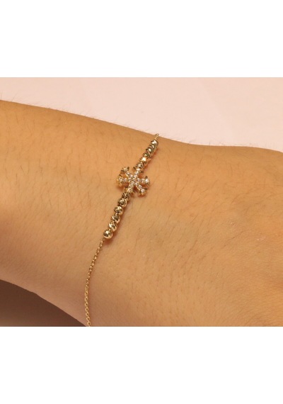 Altın Yonca Model Bileklik Guler1002947 Sarı Altın