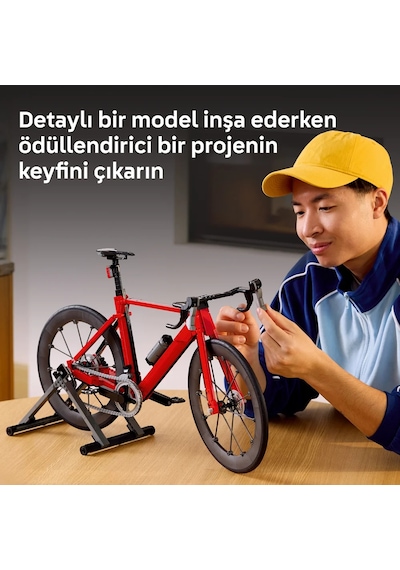 LEGO® Icons Yol Bisikleti 11380 - Yetişkinler için Vites Mekanizması ve Fren Kaliperleri İçeren Model Yapım Seti (1015 Parça)