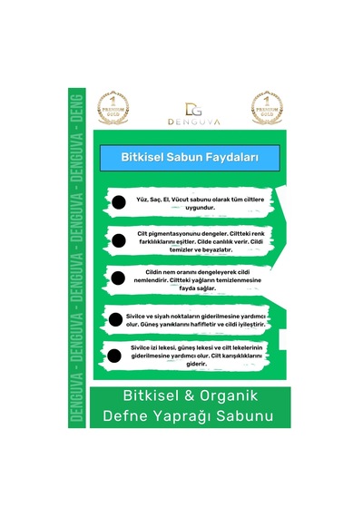 Özel Üretim %100 Doğal Defne Yaprağı Sabunu Organik Zeytinyağlı Defne Yapraklı Saç El Cilt Sabun