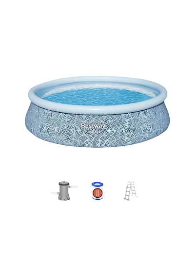 Bestway 57372 Fast Set Çember Şişme Havuz Seti 4,57 M X 1,07 M Mavi - Beyaz