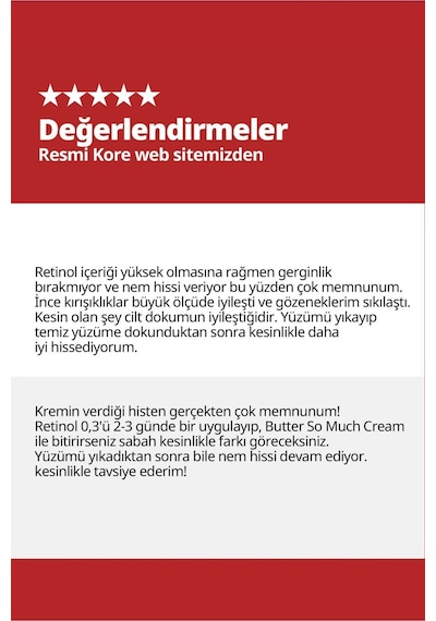 %03 Retinol İçeren   Ve Yenileyici Retinol Krem 20ml