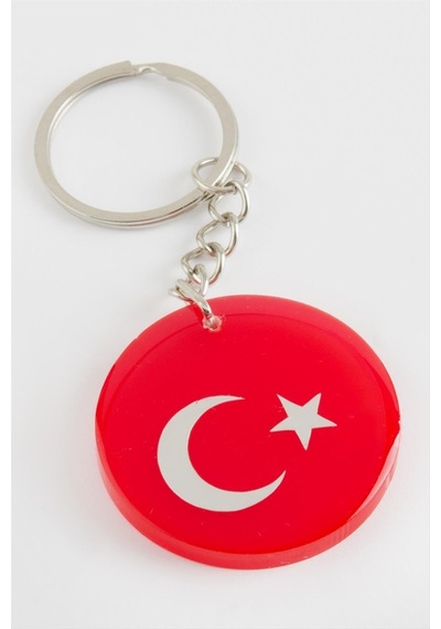 Techmrt Ay Yıldız Epoksi Anahtarlık-gümüş Rengi