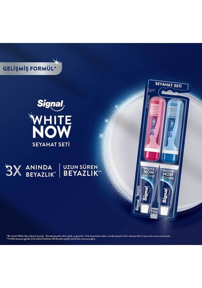 Signal White Now Diş Macunu 14ml+fırça Seyahat 2li Set