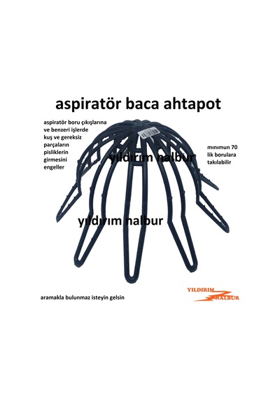 Aspiratör Baca Izgarası Boru Izgara Aparatı Ahtapot