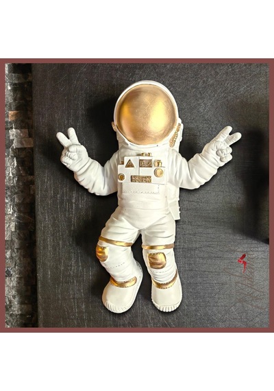 Türk Astronot Figür Duvar Dekoratif Astronot Biblo Heykeli 1