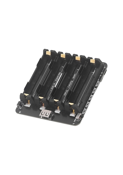 Robodünya 4'lü Anahtarlı 18650 Lityum Pil Yuvası V8 Mikro Usb