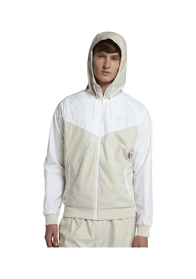 Nike Sportswear Windrunner Jacket Kapüşonlu Erkek Ceketi Beyaz Bej Bej